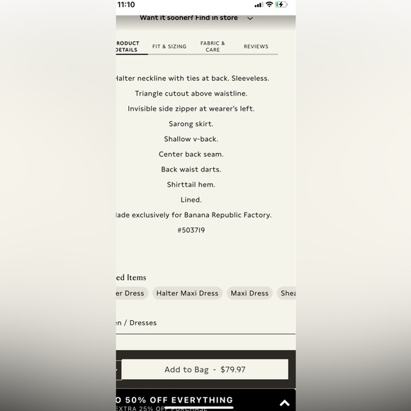 NWT Banana Republic HALTER MAXI DRESS  Color: New Eclipse Coal size 10 - Picture 5 of 6